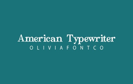 American Typewriter Font